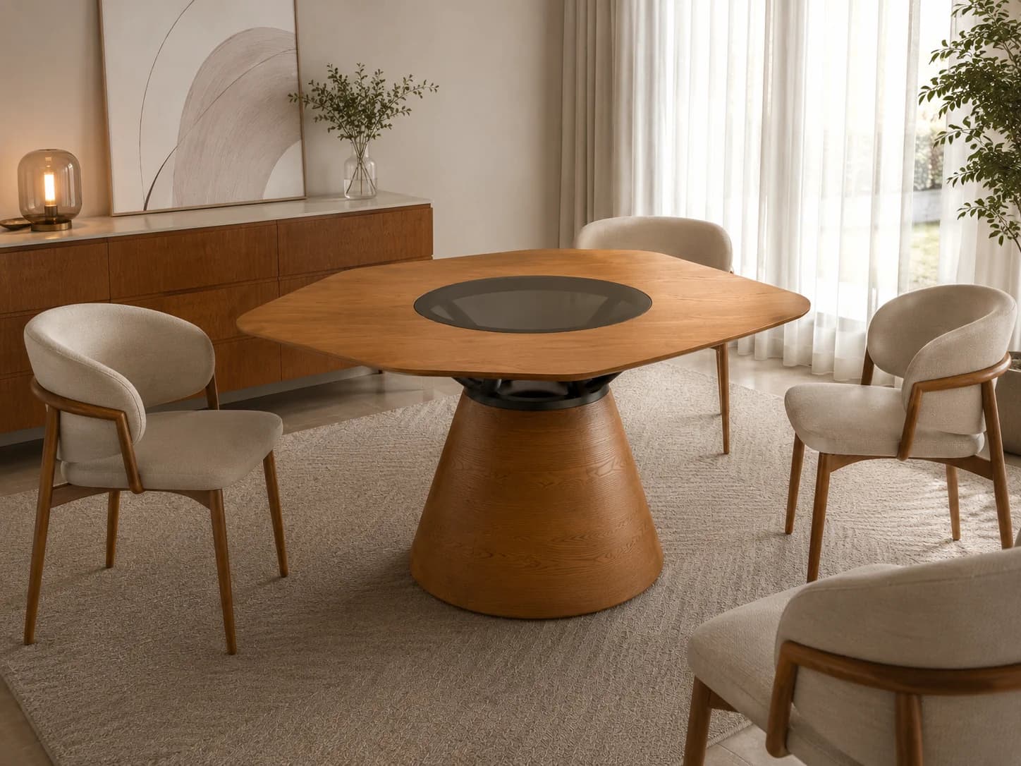 Mesa Lugano Redonda detalhe 1